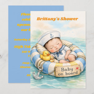 Baby op Boord Digitale Download Douche Uitnodiging