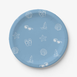 Baby op Boord krabbel Surfplank Strand Baby Shower Papieren Bordje