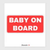 Baby op Boord Sticker - Auto Ruit (Vel)