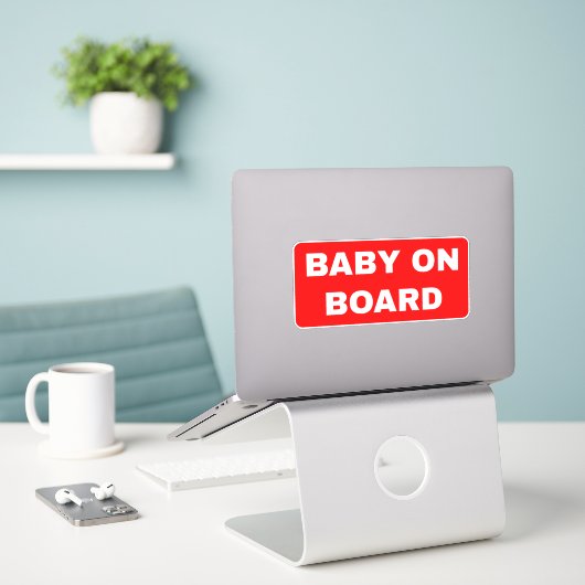Baby op Boord Sticker - Auto Ruit (Laptop op bureau)