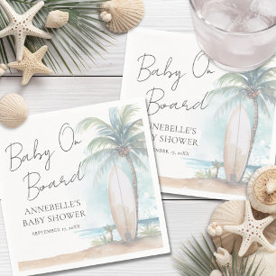 Baby Op Boord Strand Baby Shower Servet