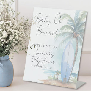 Baby Op Boord Strand Baby Shower Welkomstbord Reclamebord Met Voetstuk