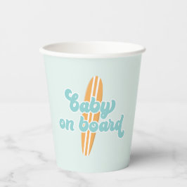 Baby op Boord Surf Strand Baby Shower Papieren Bekers