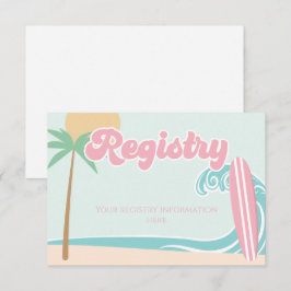 Baby op Boord Surfende Baby Shower Cadeau Registra Informatiekaartje
