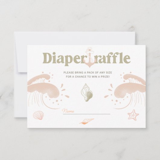 Baby Op Boord Surfplank Luierspel Kaart (Voorkant)