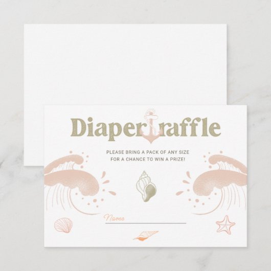 Baby Op Boord Surfplank Luierspel Kaart (Voorkant / Achterkant)