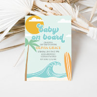 Baby op de plank surfstrand baby shower