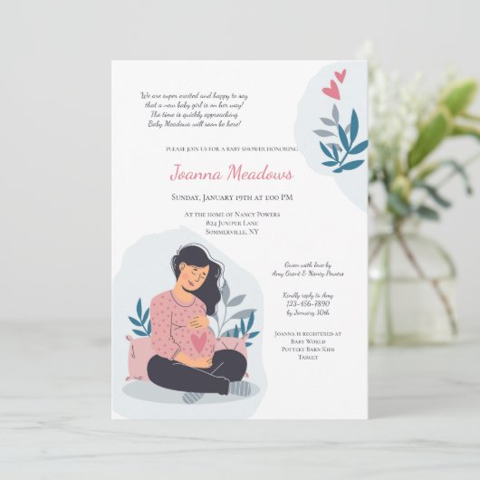 Baby op de Weg Baby shower Kaart (Staand voorkant)