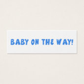 Baby op de Weg Gestippeld Blauw Gift Registry Kaar Mini Visitekaartjes (Voorkant)