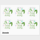 Baby op de Weg Groene Paard ABC 123 Stickers (Vel)