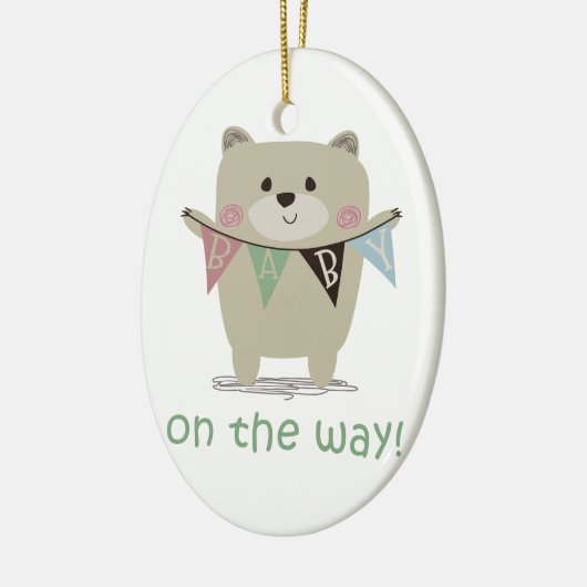 BABY OP DE WEG KERAMISCH ORNAMENT (Links)