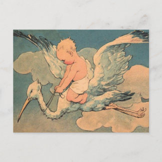 Baby op een winkel briefkaart