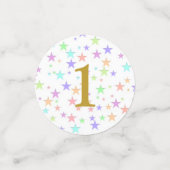 Baby op feestdag en op meerdere plaatsen gekleurde confetti (Kleine voorkant)