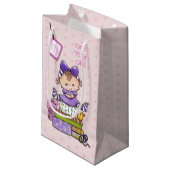 Baby op geschenken klein cadeauzakje (Voorkant Gekanteld)