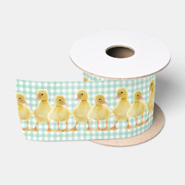 Baby op Green Gingham Satijnen Lint