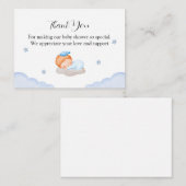 Baby op het Baby shower van de wolk Dank u Notitiekaartje (Voorkant / Achterkant)