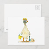 Baby op het strand briefkaart (Voorkant / Achterkant)