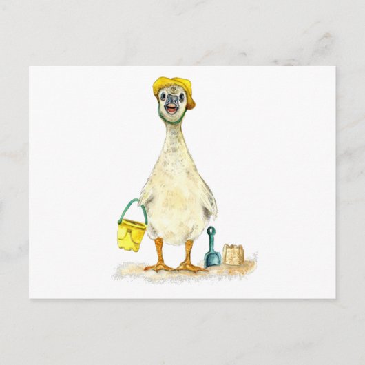 Baby op het strand briefkaart (Voorkant)