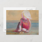 baby op het strand briefkaart (Voorkant / Achterkant)