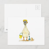 Baby op het strand briefkaart (Voorkant / Achterkant)