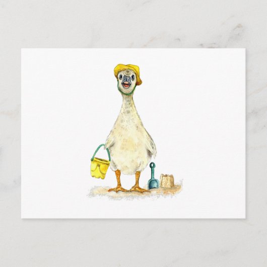 Baby op het strand briefkaart (Voorkant)