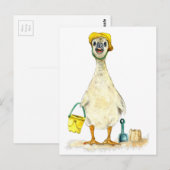 Baby op het strand briefkaart (Voorkant / Achterkant)