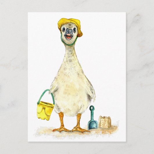 Baby op het strand briefkaart (Voorkant)