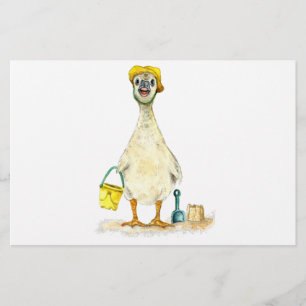 Baby op het strand briefpapier
