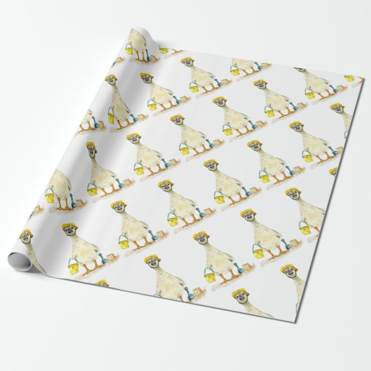 Baby op het strand cadeaupapier (Uitgerold)