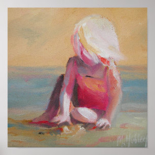 baby op het strand poster