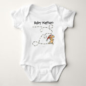 Baby op kerstavond romper (Voorkant)