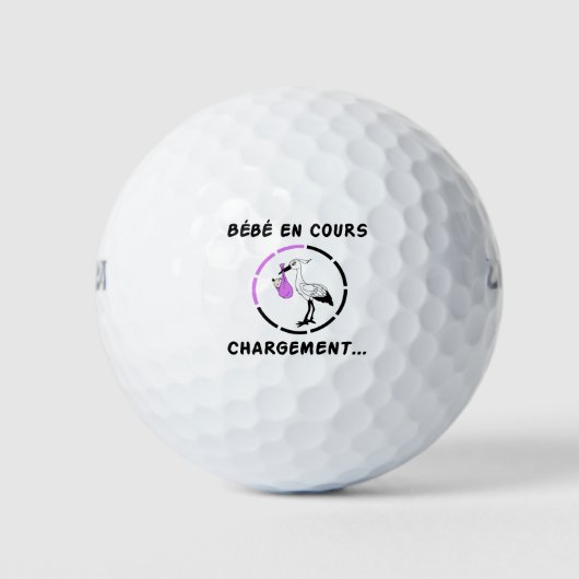baby op komst - Zwangerschap aankondigen Golfballen (Voorkant)