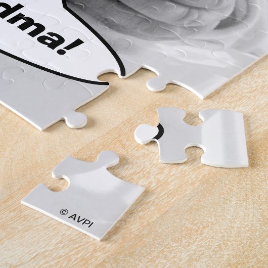 Baby op mobiele telefoon legpuzzel (Zijkant)