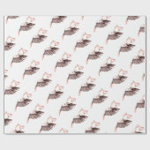 Baby op Ooievaar Cadeaupapier (Vlak)