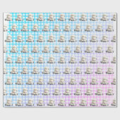 Baby op pasta gingham cadeaupapier (Vlak)