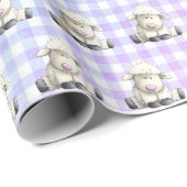 Baby op pasta gingham cadeaupapier (Rol Hoek)