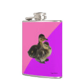 Baby op roze frambozen en Paarse sorbet Heupfles (Links)