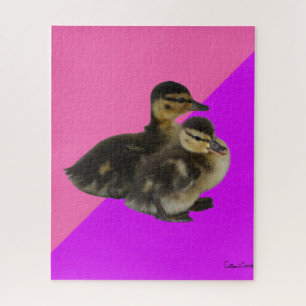 Baby op roze frambozen en Paarse sorbet Legpuzzel