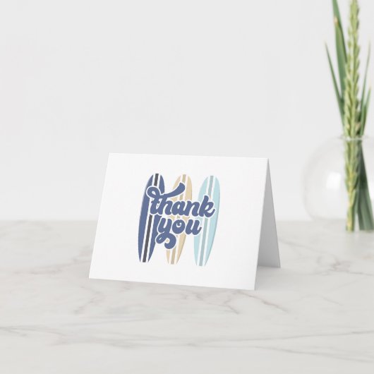 Baby op surfplank baby shower bedankt (Voorkant)