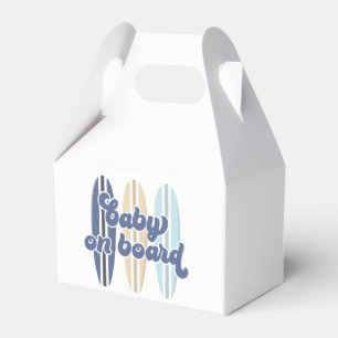 Baby op Surfplank Strand Baby Shower Bedankdoosjes