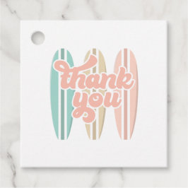 Baby op surfplank strand baby shower bedankjes labels