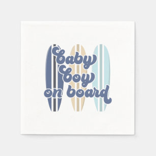 Baby op Surfplank Strand Baby Shower Servet