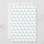 Baby op surfplank strand retro baby shower kaart (Achterkant)