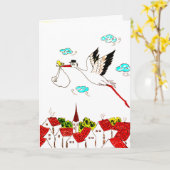 Baby op weg kaart (Gele Bloem)