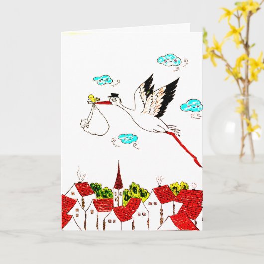 Baby op weg kaart (Gele Bloem)