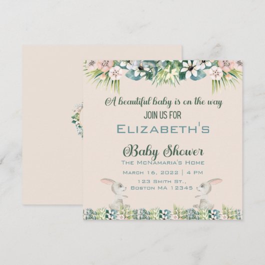 Baby Op weg naar Baby shower Kaart (Voorkant / Achterkant)