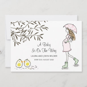 Baby op weg naar verwachting van mama Pregancy Aankondiging