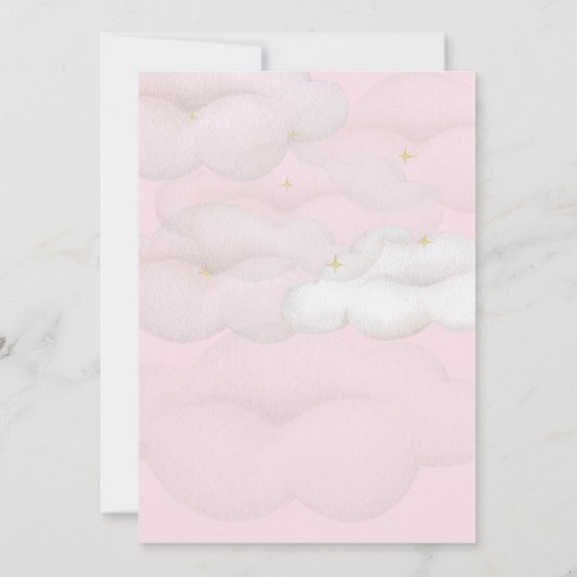 Baby op weg Teddybeer en ballon Baby shower Kaart (Achterkant)