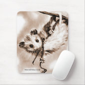 Baby Opossum Mousepad - Sepia Muismat (Met muis)