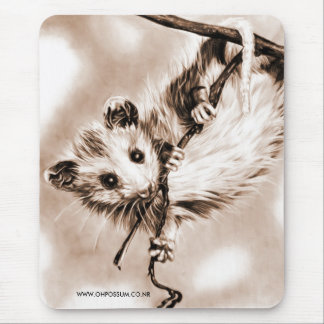 Baby Opossum Mousepad - Sepia Muismat